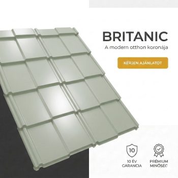   BRITANIC 40 Cserepeslemez Szürkésfehér Ral9002 0.45MM fényes