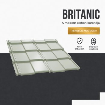   BRITANIC 40 Cserepeslemez Ral9002 Szürkésfehér fényes 0.45 MM