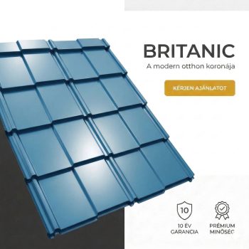 BRITANIC 35 Cserepeslemez Enciánkék Ral5010 0.50MM fényes