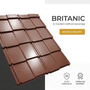   BRITANIC 35 Cserepeslemez Csokoládébarna Ral8017 0.50MM fényes