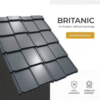 BRITANIC 35 Cserepeslemez Antracitszürke Ral7016 0.60MM fényes