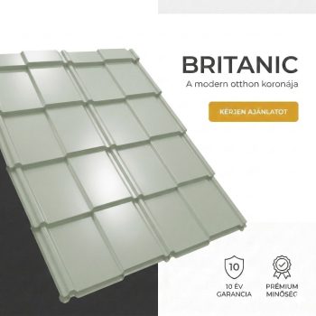   BRITANIC 40 Cserepeslemez Szürkésfehér Ral9002 0.60MM fényes