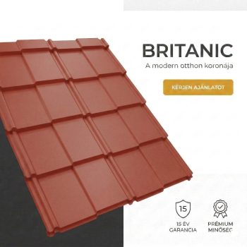 BRITANIC 35 Cserepeslemez Oxidvörös Ral3009 Matt 0.45MM
