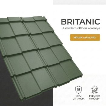 BRITANIC 35 Cserepeslemez Krómzöld Ral6020 Matt 0.45MM