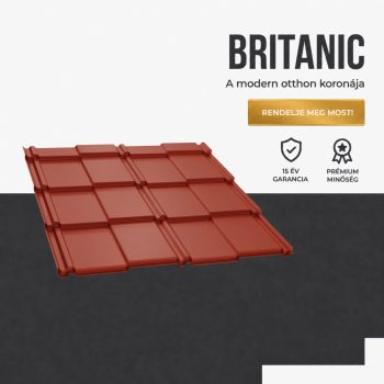 BRITANIC 40 Cserepeslemez Ral3009 Oxidvörös Matt 0.45 MM
