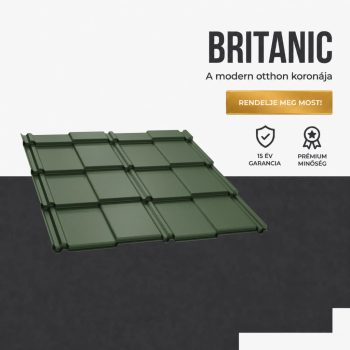 BRITANIC 40 Cserepeslemez Ral6020 Krómzöld Matt 0.45 MM