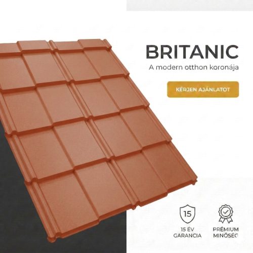 BRITANIC 35 Cserepeslemez Ral804 Rézbarna Matt 0.50MM