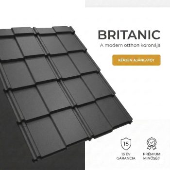 BRITANIC 35 Cserepeslemez Fekete Matt Ral9005 0.50MM
