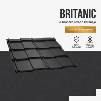 BRITANIC 35 Cserepeslemez Ral9005 Fekete Matt 0.50 MM