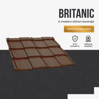  BRITANIC 35 Cserepeslemez Famintás Paliszander Antik 0.45 MM