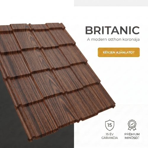 BRITANIC 35 Cserepeslemez Famintás Paliszander Antik 0.45MM