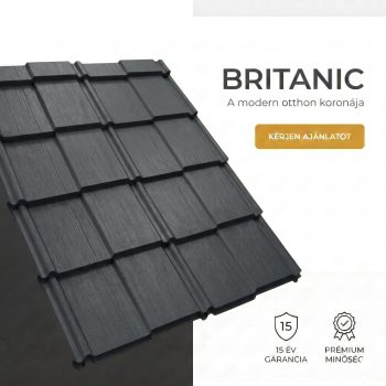   BRITANIC 35 Cserepeslemez Famintás Paliszander Fekete ében 0.50MM