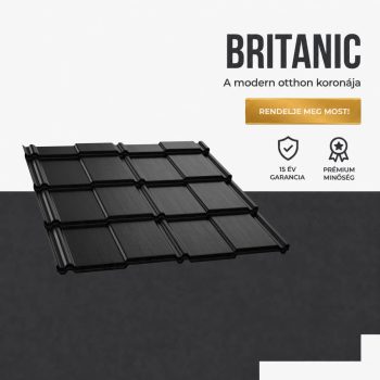   BRITANIC 35 Cserepeslemez Famintás Paliszander Fekete ében 0.50 MM