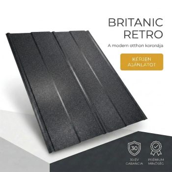   BRITANIC RETRO Cserepeslemez Grafitszürke Ral7024 GDM 0.50MM
