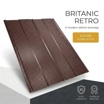  BRITANIC RETRO Cserepeslemez Csokoládébarna Ral8017 GDM 0.50MM