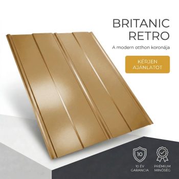   BRITANIC RETRO Cserepeslemez Ral8003 Agyagbarna 0.45MM fényes