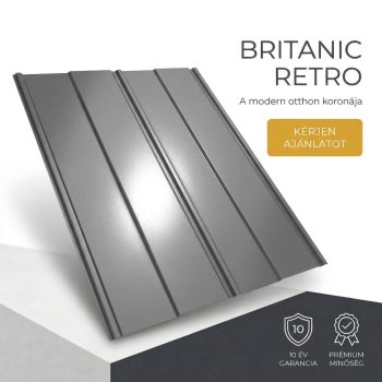   BRITANIC RETRO Cserepeslemez Ral7024 Grafitszürke 0.50MM fényes