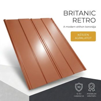   BRITANIC RETRO Cserepeslemez Ral8004 Rézbarna 0.50MM fényes