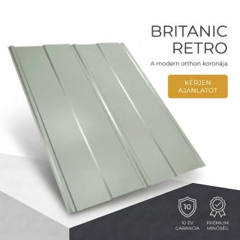   BRITANIC RETRO Cserepeslemez Ral9002 Szürkésfehér 0.50MM fényes
