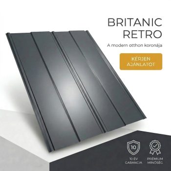   BRITANIC RETRO Cserepeslemez Ral7016 Antracitszürke 0.60MM fényes