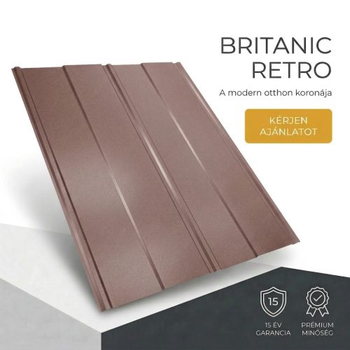 BRITANIC RETRO Cserepeslemez Csokoládébarna Ral8017 Matt 0.45MM