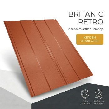 BRITANIC RETRO Cserepeslemez Rézbarna Ral8004 Matt 0.50MM