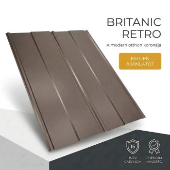   BRITANIC RETRO Cserepeslemez Sötétbarna Ral8019 Matt 0.50MM