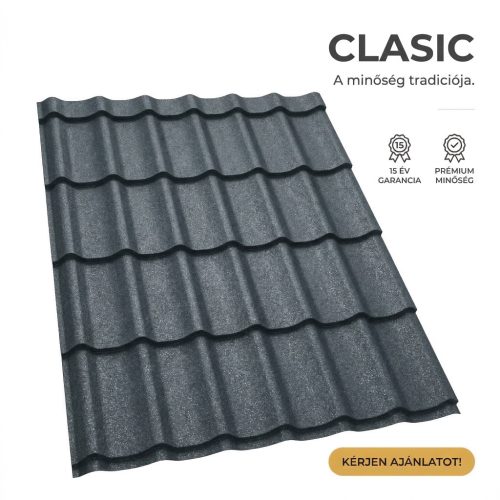CLASIC 40 Cserepeslemez Vasszürke Ral7011 GrandeMat 0.50MM