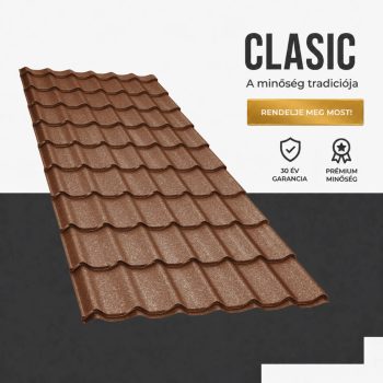 CLASIC 40 Cserepeslemez Ral8004 Rézbarna GrandeMat 0.50 MM