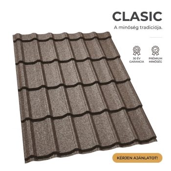   CLASIC 40 Cserepeslemez Szürkésbarna Ral8019 GrandeMat 0.50MM