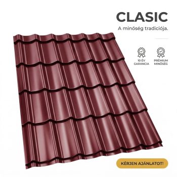 CLASIC 35 Cserepeslemez Borvörös Ral3005 0.40 MM fényes