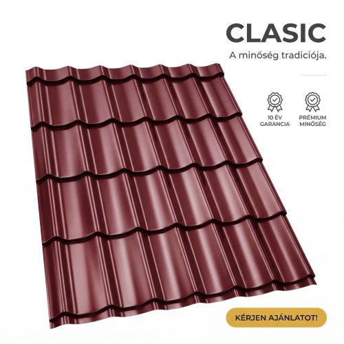CLASIC 35 Cserepeslemez Borvörös Ral3005 0.40 MM fényes