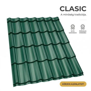 CLASIC 35 Cserepeslemez Mohazöld Ral6005 0.40 MM fényes
