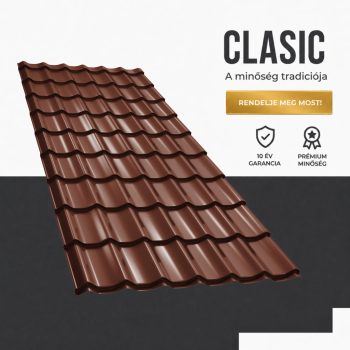   CLASIC 40 Cserepeslemez Ral8017 Csokoládébarna fényes 0.40 MM 