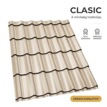   CLASIC 35 Cserepeslemez Világos elefántcsont Ral1015 0.45 MM fényes