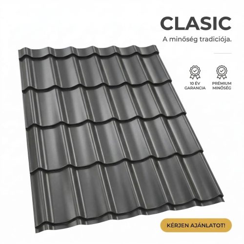 CLASIC 40 Cserepeslemez Grafitszürke Ral7024 0.45 MM fényes
