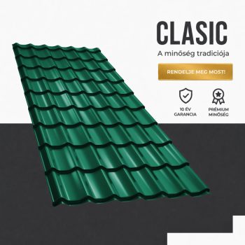 CLASIC 35 Cserepeslemez Ral6005 Mohazöld fényes 0.50 MM 