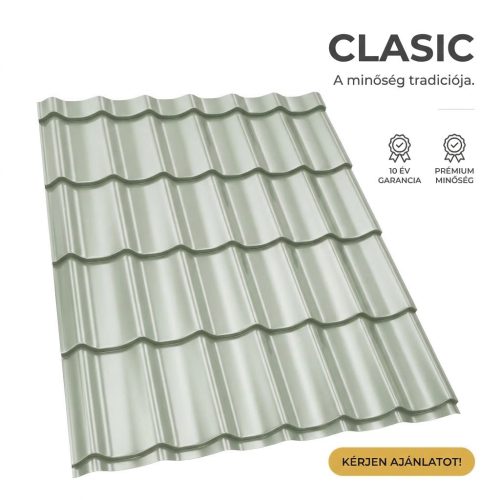 CLASIC 40 Cserepeslemez Szürkésfehér Ral9002 0.60 MM fényes