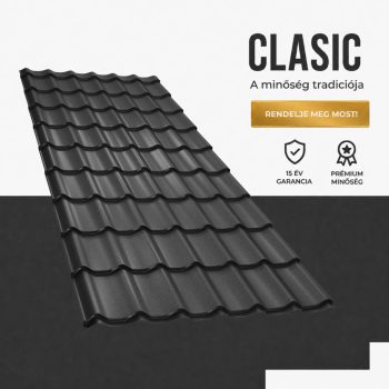 CLASIC 40 Cserepeslemez Ral9005 Fekete Matt 0.45 MM