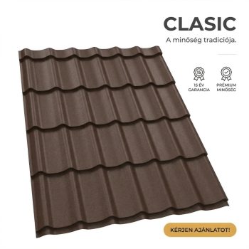 CLASIC 35 Cserepeslemez Sötétbarna Ral8019 Matt 0.50 MM