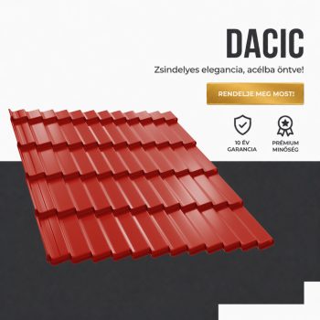 DACIC 35 Cserepeslemez Ral3000 Tűzvörös fényes 0.45MM