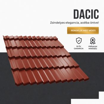 DACIC 37,5 Cserepeslemez Ral3009 Oxidvörös fényes 0.45MM