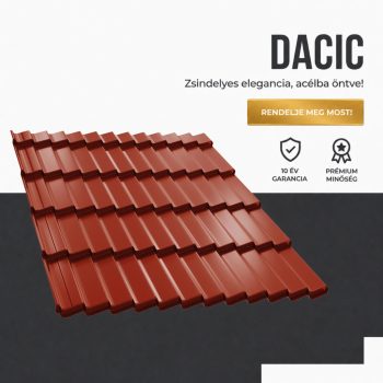 DACIC 40 Cserepeslemez Ral3011 Barnásvörös fényes 0.45MM