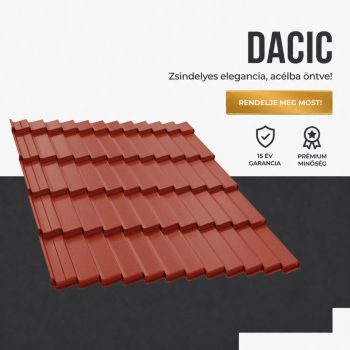 DACIC 40 Cserepeslemez Ral3009 Oxidvörös Matt 0.45MM