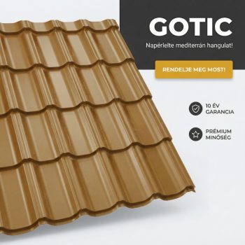 GOTIC 35 Cserepeslemez Ral8003 Agyagbarna 0.45 MM fényes