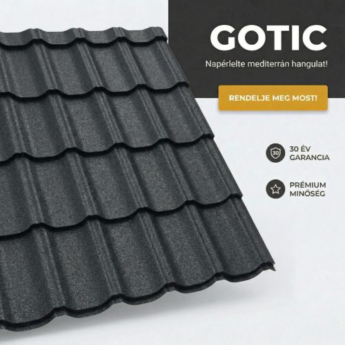 GOTIC 35 Cserepeslemez Ral7024 Grafitszürke GrandeMat 0.50 MM