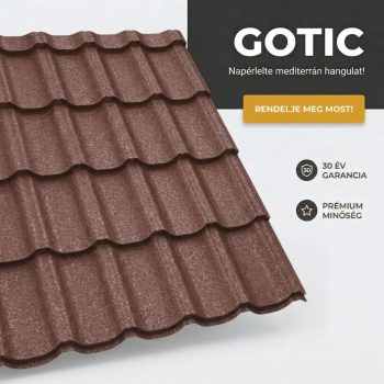   GOTIC 35 Cserepeslemez Ral8017 Csokoládébarna GrandeMat 0.50 MM
