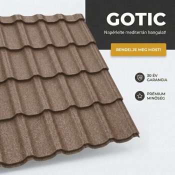   GOTIC 35 Cserepeslemez Ral819 Szürkésbarna GrandeMat 0.50 MM