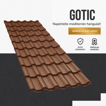 GOTIC 40 Cserepeslemez RL8004 Rézbarna GrandeMat 0.50 MM