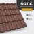 GOTIC 40 Cserepeslemez Ral8017 Csokoládébarna GrandeMat 0.50 MM